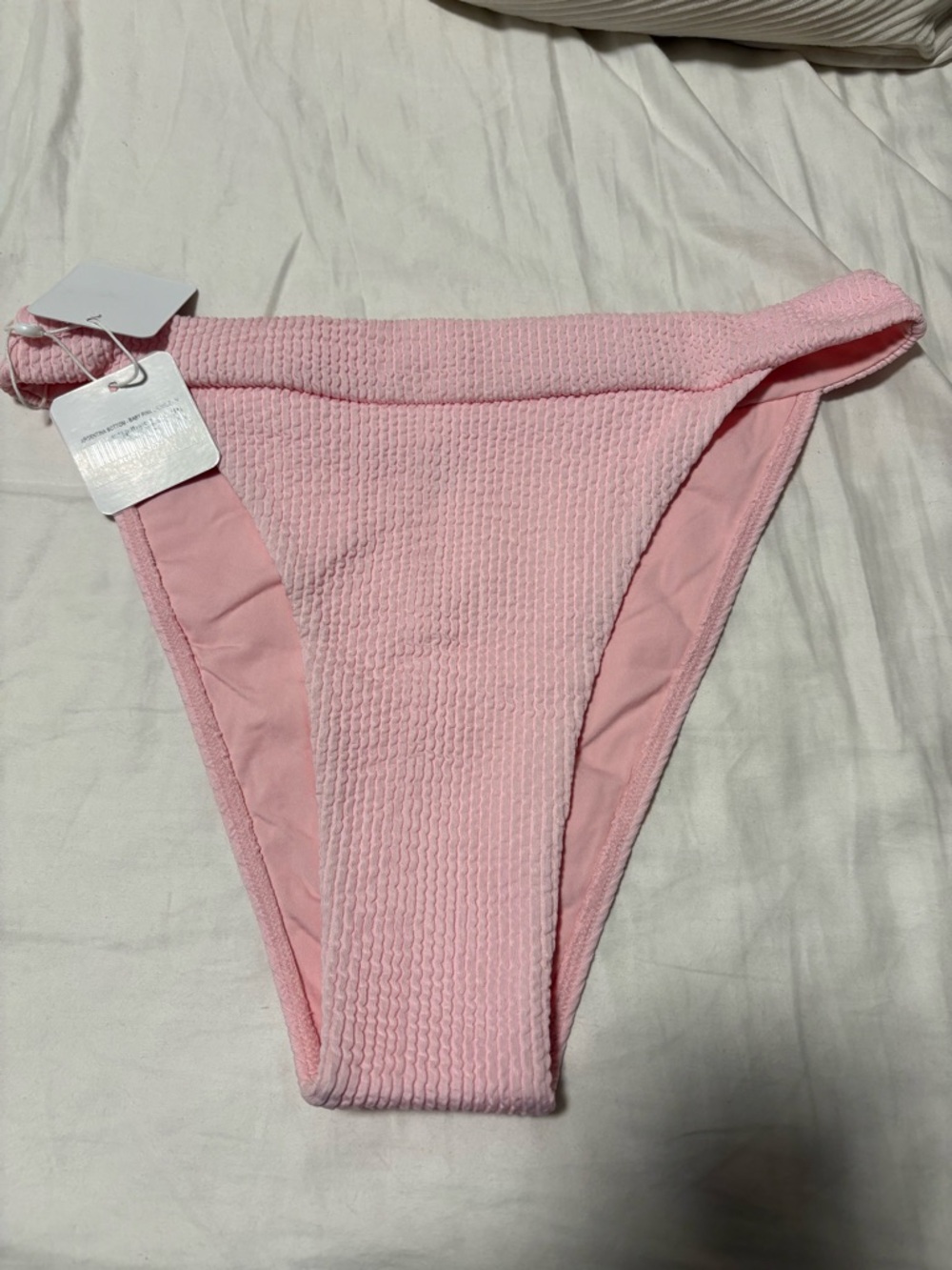 Monday Swimwear baby pink crinkle Argentina Bikini Bottoms